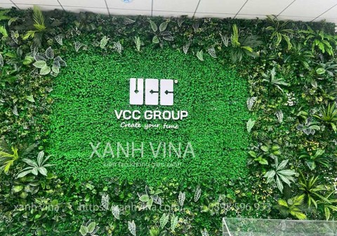 Thi công tường cây giả cho tập đoàn VCC GROUPP